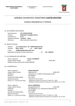 AZIENDA FAUNISTICO VENATORIA CASTELVECCHIO