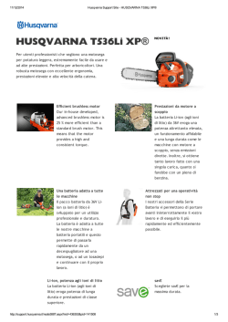 scheda tecnica &ndash; HUSQVARNA T536Li XP