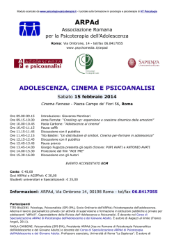 adolescenza, cinema e psicoanalisi - Psicologia