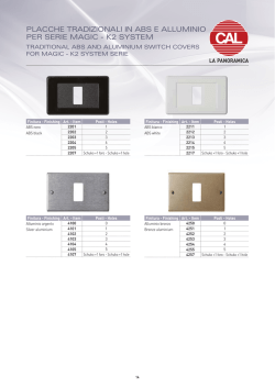 placche tradizionali in abs e alluminio per serie magic