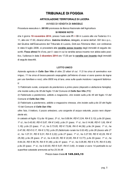 Avviso di Vendita - Vendite