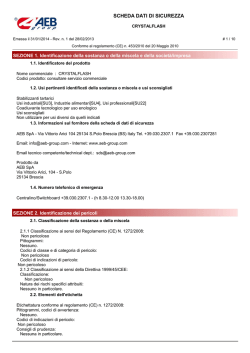 SCHEDA DATI DI SICUREZZA