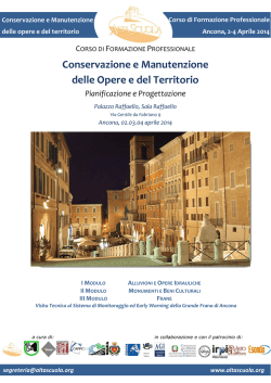 Conservazione e Manutenzione delle Opere e del Territorio