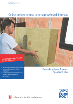 Coibentazione termica esterna provvista di intonaco