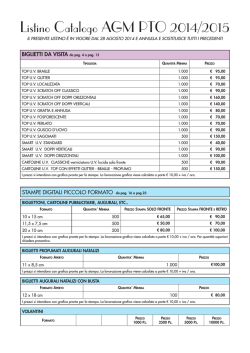 Listino Catalogo AGM PTO 2014/2015