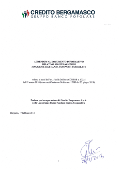 addendum al documento informativo relativo ad operazioni di
