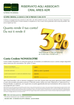 CREDEM BI...M,\ RISERVATO AGLI ASSOCIATI CRAL ARES ADR