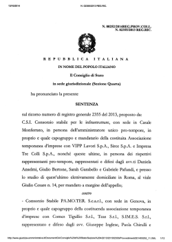 Cons Stato, Sent n. 252 2014