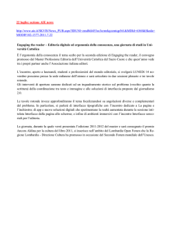 22 luglio: sezione AIE news http://www.aie.it/SKVIS/News_PUB.aspx