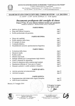 Documento 15 maggio classe 5 sez. E PLS ITG - tartaglia