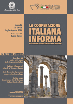 31/07/2014 - Cooperazione Italiana allo Sviluppo