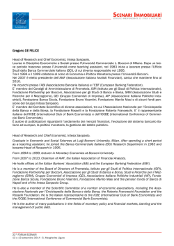 Gregorio DE FELICE Gregorio DE FELICE Head of Research and Chief