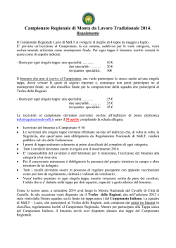 Campionato Regionale di Monta da Lavoro Tradizionale 2014.