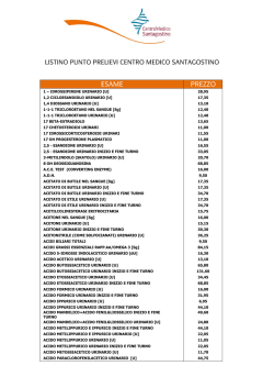 Guarda il listino completo degli esami di laboratorio