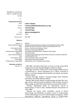 Curriculum Vitae Formato Europeo Italiano maggio 2014 Dott.ssa