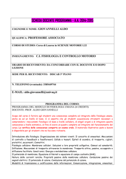 Giovannelli Aldo - Fisiologia umana