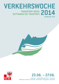 Programm - Europaregion Tirol-Südtirol