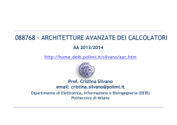 088768 - architetture avanzate dei calcolatori