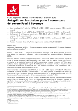 Scarica il comunicato integrale