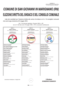 Candidati - Prefettura
