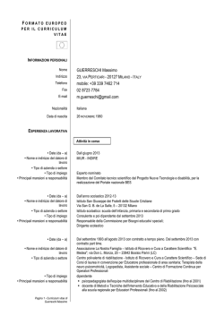 Massimo Guerreschi - Dipartimento di Scienze della formazione