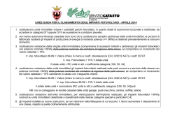 linee guida per il classamento degli impianti