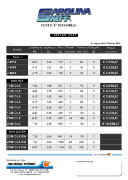carica il nuovo listino 2015 Serie J, Serie DLX e