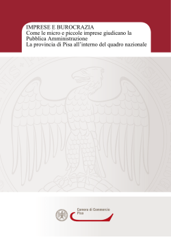 Impresa e burocrazia - Camera di commercio di Pisa