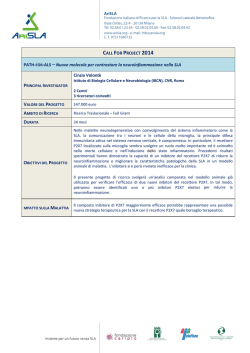 CALL FOR PROJECT 2014 PATH-FOR-ALS &ndash;Nuove