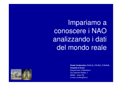 Impariamo a conoscere i NAO analizzando i dati del mondo reale