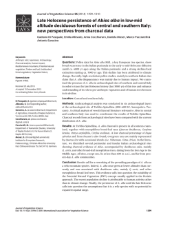 Late Holocene persistence of Abies alba in lowmid altitude