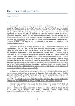 Paolo Conconi / Salmo 39