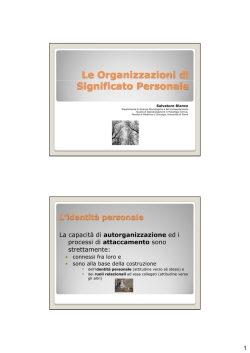 Le Organizzazioni di Significato Personale