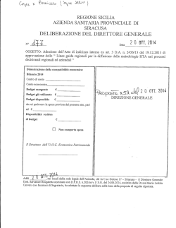 DELIBERAZIONE DEL DIRETTORE GENERALE