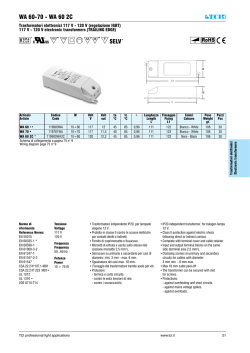 WA 60-70 - WA 60 2C SELV - TCI professional led applications