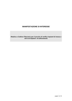 MANIFESTAZIONE DI INTERESSE