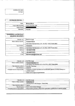 Nome MICHELE BALBI - Regione Autonoma Friuli Venezia Giulia