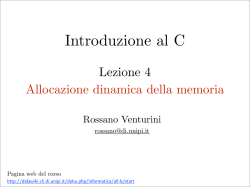 Introduzione al C