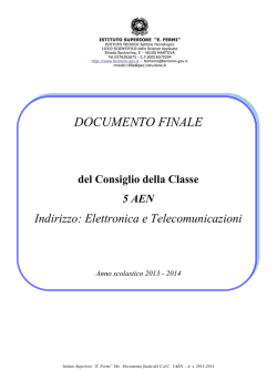 Documento finale CdC 5AEN 2009 2010