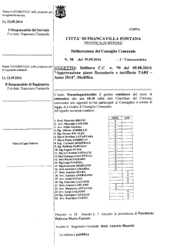 Delibera - Comune di Francavilla Fontana