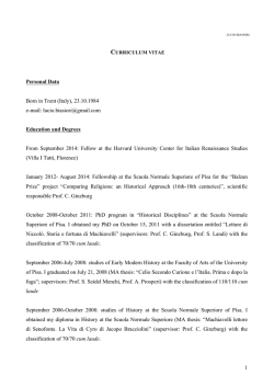 CV biasiori - Istituto Sangalli