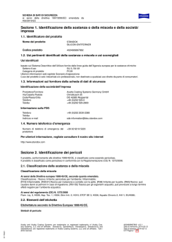 Sezione 1. Identificazione della sostanza o della