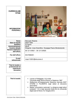 curriculum vitae - Liceo Scientifico "G. Peano"