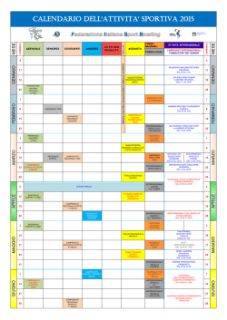 Calendario FISB - Bowling Club ASD Scorpion Milano