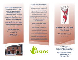 Brochure MANIPOLAZIONE FASCIALE