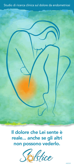 Il dolore che Lei sente &egrave; reale... anche se gli altri non possono vederlo.