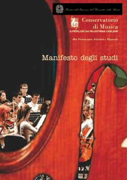 Manifesto degli studi - Conservatorio Pierluigi da Palestrina