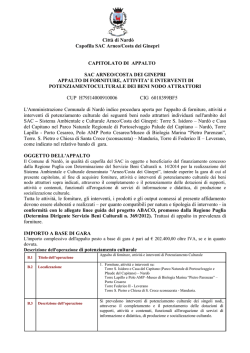 Citt&agrave; di Nard&ograve; Capofila SAC Arneo/Costa dei