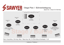 - Stage Plan /- Bühnenbelegung