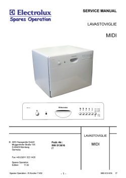 SERVICE MANUAL MIDI LAVASTOVIGLIE